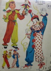 1507  MCCALLS 1949 KIDS JESTER, CLOWN COSTUMES & TOY PATTERN 6-8 UNCUT